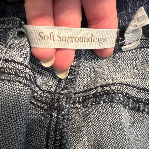 Soft Surroundings Stretch Blue Denim Bermuda Shorts Sz XL - Picture 4 of 8